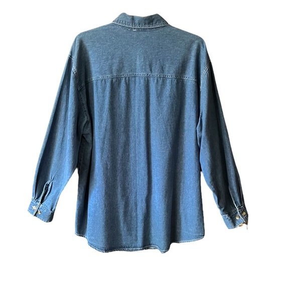 Vintage denim graphic embroidered Noah’s ark shirt - Picture 2 of 5